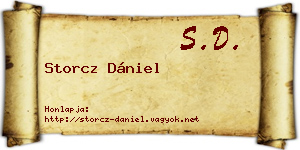 Storcz Dániel névjegykártya